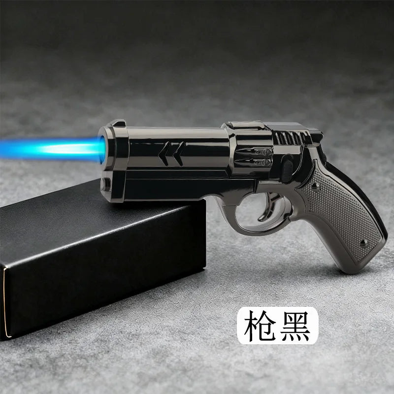 New Creative High Power Butane Gas Turbine Lighter Outdoor Windproof Metal Cigar Lighter Kitchen BBQ Ignition Tool Men'S Gift