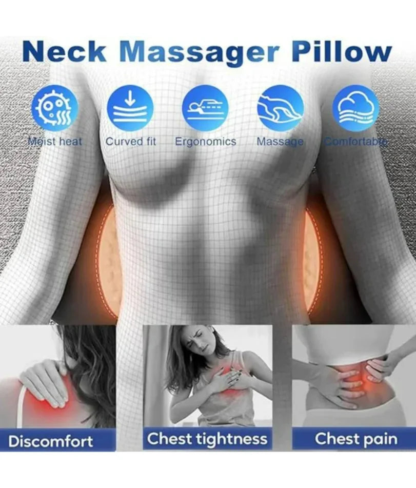 Back Massager with Relief Bed Sleeping Shiatsu Deep Tissue Portable Shoulder Lower Back Pain Relief Waist Massager