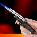 New Creative High Power Butane Gas Turbine Lighter Outdoor Windproof Metal Cigar Lighter Kitchen BBQ Ignition Tool Men'S Gift