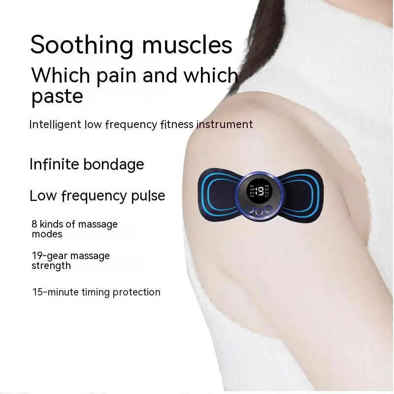 Neck Rechargeable Massager Electric Neck Massage Relief Pain Muscle Stimulation Improve Blood Circulation Portable Massage Tools