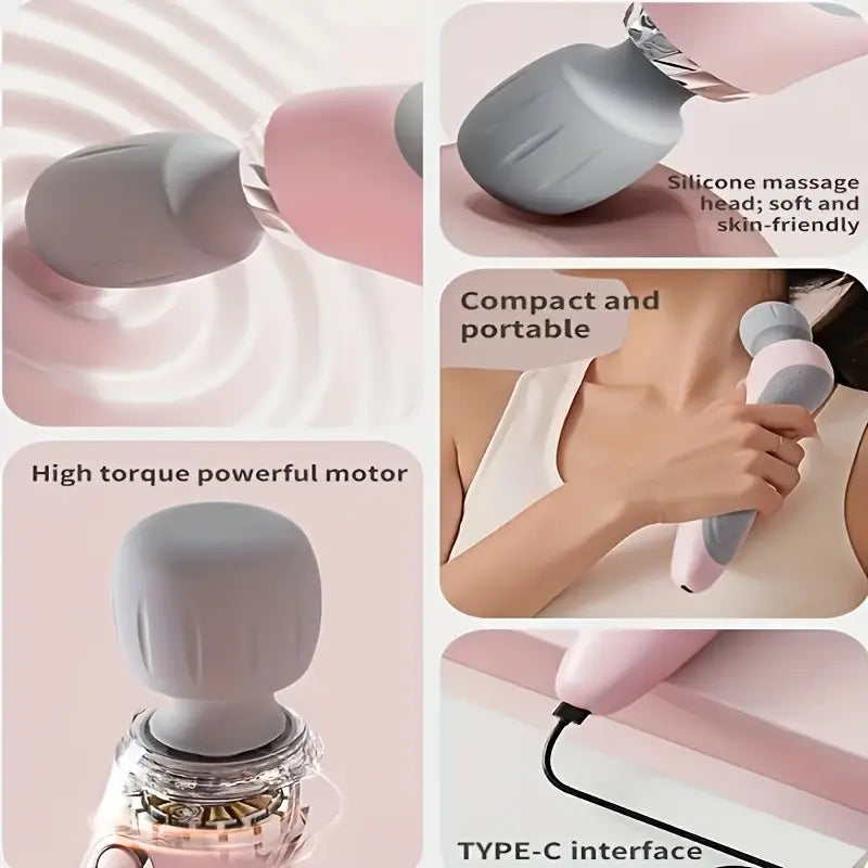 New Home Electric Massager, Portable Handheld Massage Device, Relaxation Aid, USB Rechargeable Relaxation Massager, Usb Rechargeable Massagers, Neck Back Leg Waist Vibration
