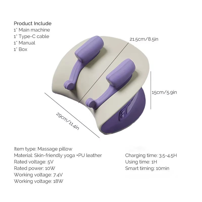 NEW Neck Cervical Massage Pillow Rechargeable 6D Ergonomic Neck and Shoulder Massager Knead Waist Leg Trapezius Massage