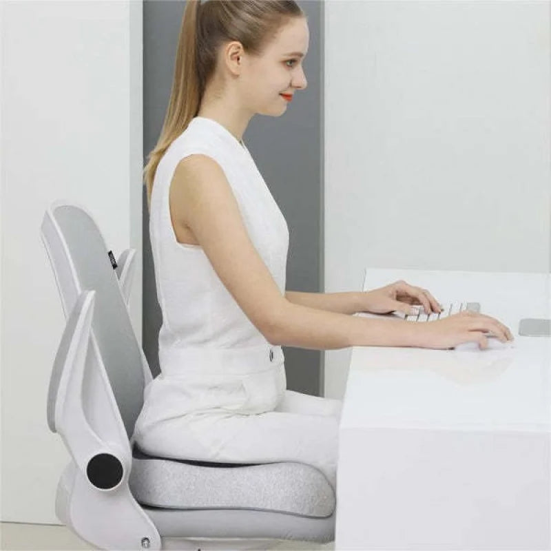 1Pc Ergonomic Memory Foam Seat Cushion - Comfort Support for Office Chair, Home Desk, Car, and Wheelchair - Relieves Pressure