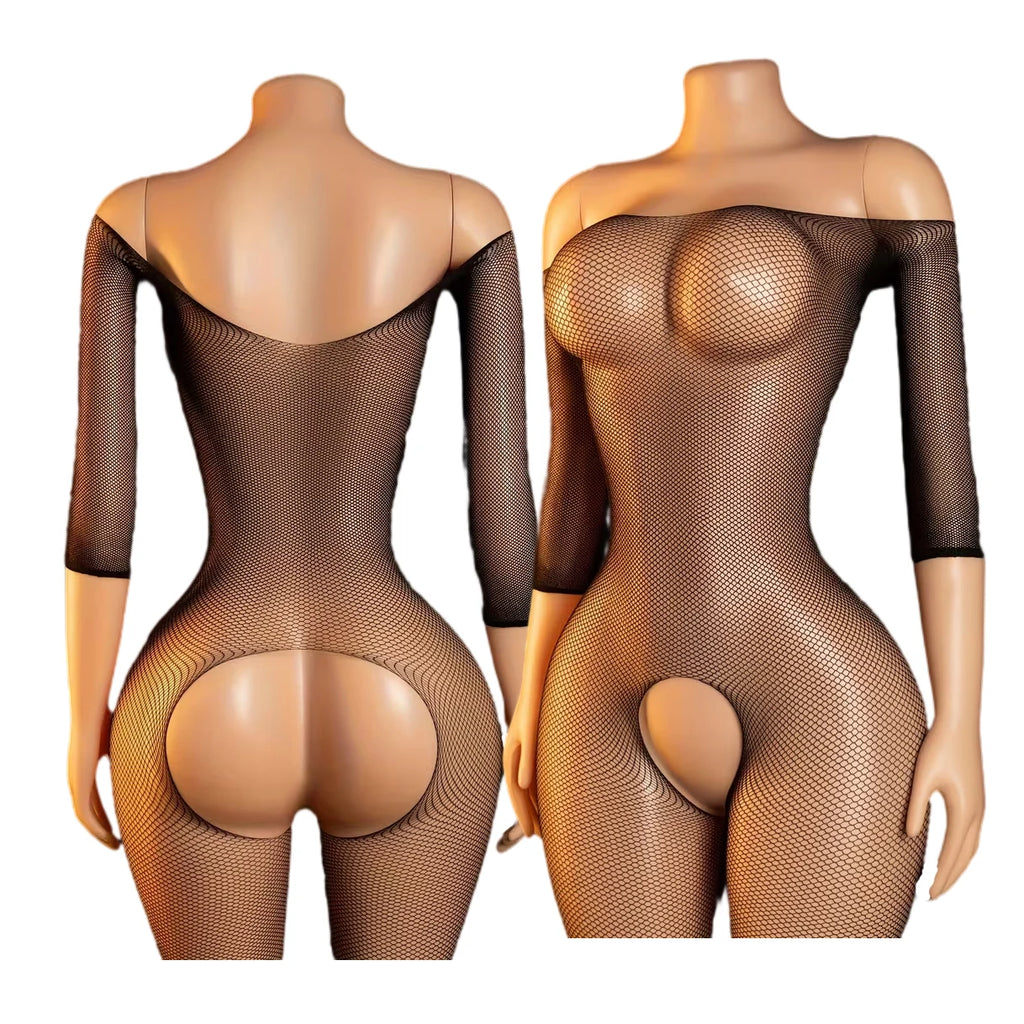 Sexy Lingerie for Women Erotic Babydoll Dress Crotchless Bodystockings Sex Underwear Costumes Nightwear Fishnet Bodysuits