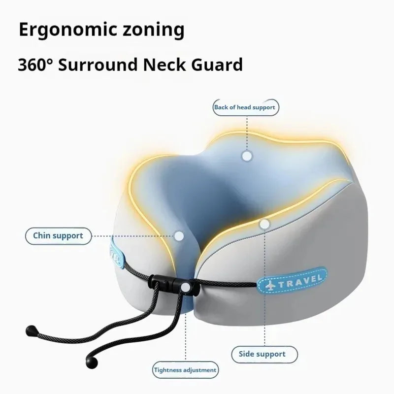 Memory Foam Neck Pillow Travel Pillow Portable U Shape Pillow for Airplane or Office Home Comfort Support