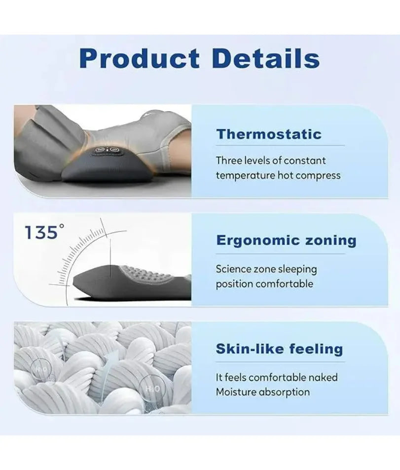 Back Massager with Relief Bed Sleeping Shiatsu Deep Tissue Portable Shoulder Lower Back Pain Relief Waist Massager